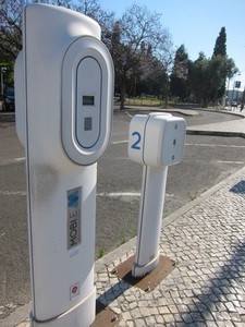 在里斯本應用的電動車充電站