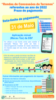 O prazo para o pagamento das rendas de concess%c3%b5es de terrenos de 2022 vai at%c3%a9 31 de maio pode ser efectuado o pagamento online e o descarregamento do recibo electr%c3%b3nico