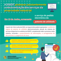 A dsedt acrescenta o %e2%80%9cservi%c3%a7o de pedido electr%c3%b3nico da patente de utilidade%e2%80%9d