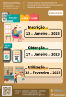 Calend%c3%a1rio da terceira ronda do plano de benef%c3%adcios de consumo por meio electr%c3%b3nico contra a epidemia